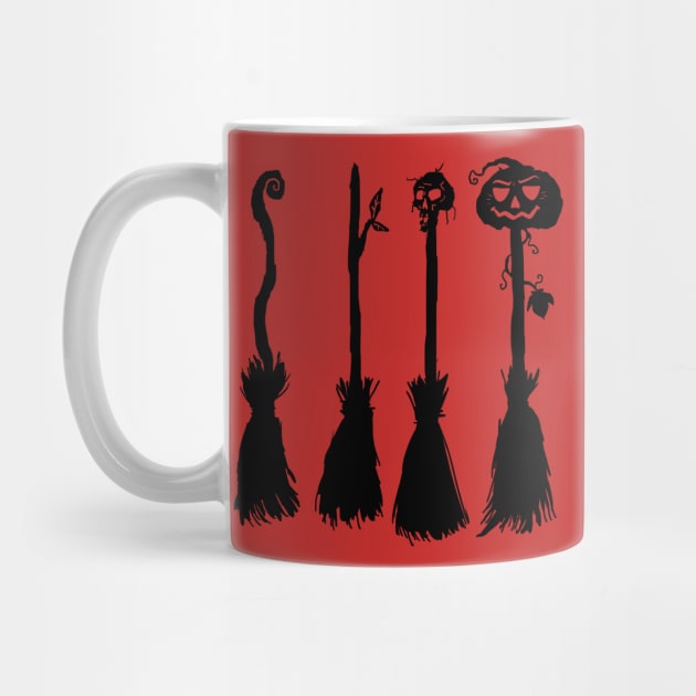 Halloween Broom Silhouettes by saradaboru